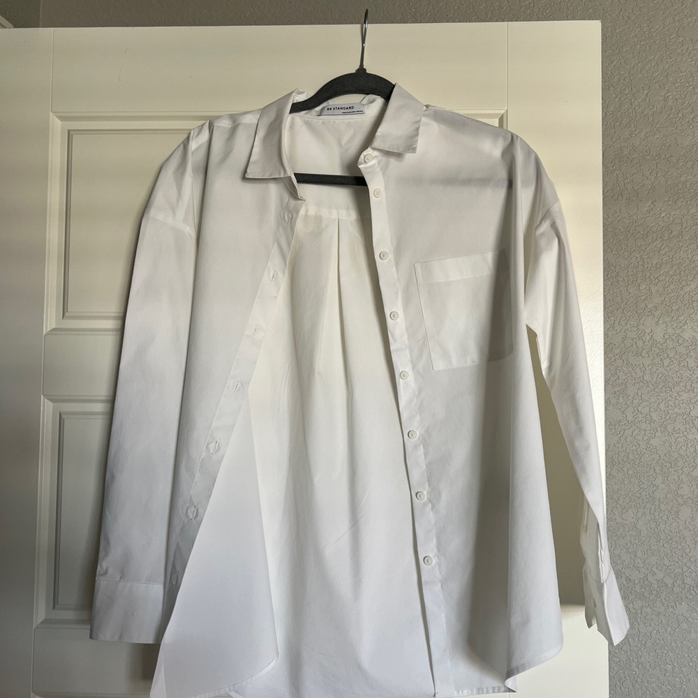 Classic White Women's Button-Down Shirt